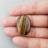 Occhio Di Tigre Naturale Forma Ovale Piatto Cabochon Liscio Fatto a Mano 29X21X6mm 8,04GM