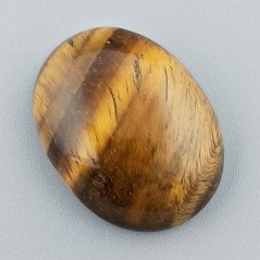 Occhio Di Tigre Naturale Forma Ovale Piatto Cabochon Liscio Fatto a Mano 30X23X8mm 9,08GM