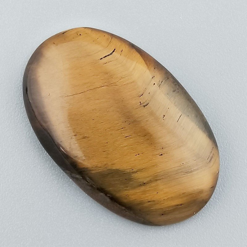 Occhio Di Tigre Naturale Forma Ovale Piatto Cabochon Liscio Fatto a Mano 34X21X5mm 6,68GM