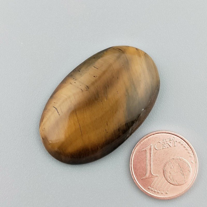 Occhio Di Tigre Naturale Forma Ovale Piatto Cabochon Liscio Fatto a Mano 34X21X5mm 6,68GM
