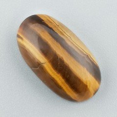 Occhio Di Tigre Naturale Forma Ovale Piatto Cabochon Liscio Fatto a Mano 25X14X7mm 4,53GM