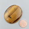 Occhio Di Tigre Naturale Forma Ovale Piatto Cabochon Liscio Fatto a Mano 41X34X5mm 13,60GM