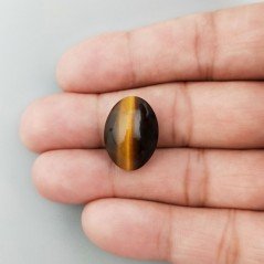 Occhio Di Tigre Naturale Forma Occhio Ovale Piatto Cabochon Liscio Fatto a Mano 19X14X8mm 3,20GM Occhio Di Tigre Naturale Forma Occhio Ovale Piatto Cabochon Liscio Fatto a Mano 19X14X8mm 3,20GM