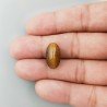 Occhio Di Tigre Naturale Forma Occhio Ovale Piatto Cabochon Liscio Fatto a Mano 17X10X8mm 1,89GM
