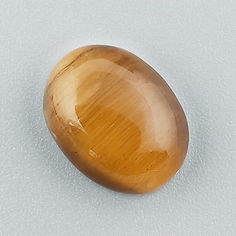 Occhio Di Tigre Naturale Forma Ovale Piatto Cabochon Liscio Fatto a Mano 15X12X5mm 1,82GM