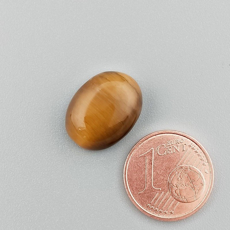 Occhio Di Tigre Naturale Forma Ovale Piatto Cabochon Liscio Fatto a Mano 15X12X5mm 1,82GM