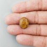 Occhio Di Tigre Naturale Forma Ovale Piatto Cabochon Liscio Fatto a Mano 15X13X5mm 2,07GM