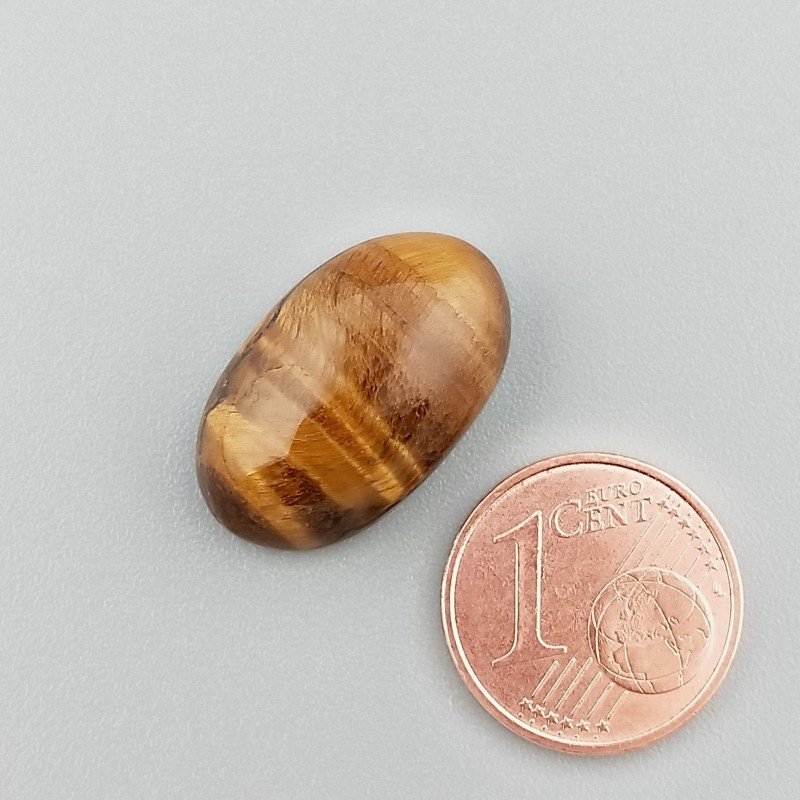 Occhio Di Tigre Naturale Forma Ovale Piatto Cabochon Liscio Fatto a Mano 20X12X7mm 3,10GM