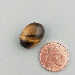 Occhio Di Tigre Naturale Forma Ovale Piatto Cabochon Liscio Fatto a Mano 16X11X7mm 2,44GM