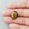 Occhio Di Tigre Naturale Forma Ovale Piatto Cabochon Liscio Fatto a Mano 18X13X5mm 2,17GM