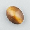 Occhio Di Tigre Naturale Forma Occhio Ovale Piatto Cabochon Liscio Fatto a Mano 15X11X9mm 1,70GM