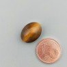 Occhio Di Tigre Naturale Forma Occhio Ovale Piatto Cabochon Liscio Fatto a Mano 15X11X9mm 1,70GM