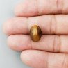 Occhio Di Tigre Naturale Forma Occhio Ovale Piatto Cabochon Liscio Fatto a Mano 14X10X9mm 1,83GM