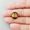 Occhio Di Tigre Naturale Forma Ovale Piatto Cabochon Liscio Fatto a Mano 16X13X6mm 2,28GM