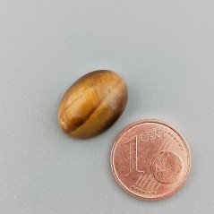 Occhio Di Tigre Naturale Forma Ovale Piatto Cabochon Liscio Fatto a Mano 16X12X6mm 1,82GM