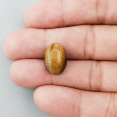Occhio Di Tigre Naturale Forma Ovale Piatto Cabochon Liscio Fatto a Mano 16X12X6mm 1,82GM