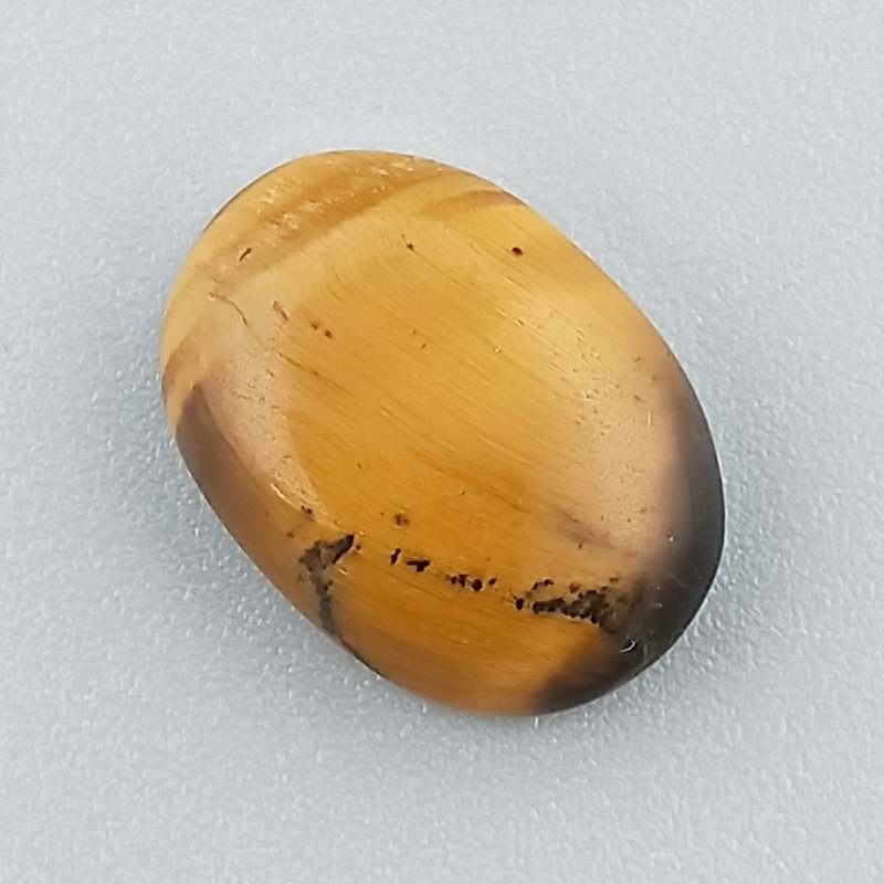 Occhio Di Tigre Naturale Forma Ovale Piatto Cabochon Liscio Fatto a Mano 15X11X5mm 1,53GM
