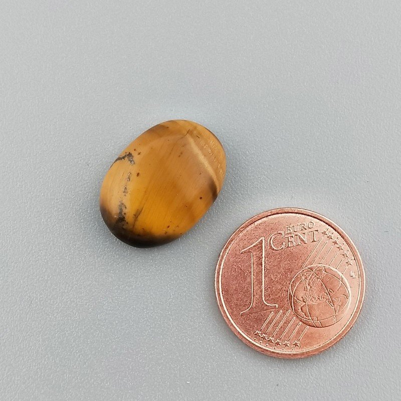 Occhio Di Tigre Naturale Forma Ovale Piatto Cabochon Liscio Fatto a Mano 15X11X5mm 1,53GM