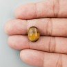 Occhio Di Tigre Naturale Forma Ovale Piatto Cabochon Liscio Fatto a Mano 15X11X5mm 1,62GM