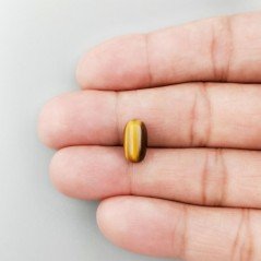 Occhio Di Tigre Naturale Forma Ovale Piatto Cabochon Liscio Fatto a Mano 12X6X5mm ,70GM