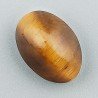 Occhio Di Tigre Naturale Forma Occhio Ovale Piatto Cabochon Liscio Fatto a Mano 15X10X7mm 1,59GM