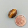 Occhio Di Tigre Naturale Forma Occhio Ovale Piatto Cabochon Liscio Fatto a Mano 15X10X7mm 1,59GM