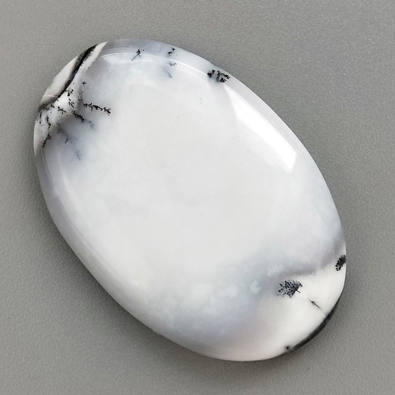 Opale Dendritico Naturale Forma Ovale Piatto Cabochon Liscio Fatto a Mano 40X27X6mm 10,80gm 1pz