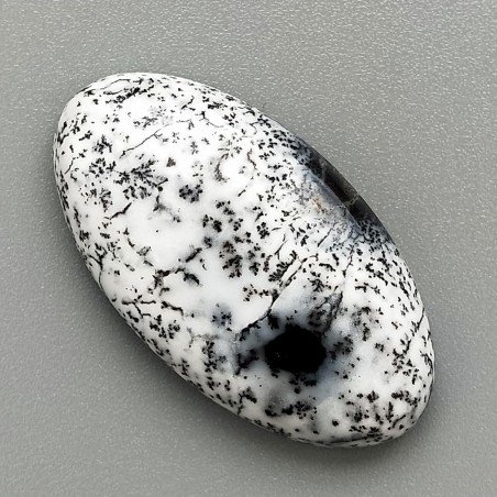 Opale Dendritico Naturale Forma Ovale Piatto Cabochon Liscio Fatto a Mano 34X18mm 5,58gm 1pz