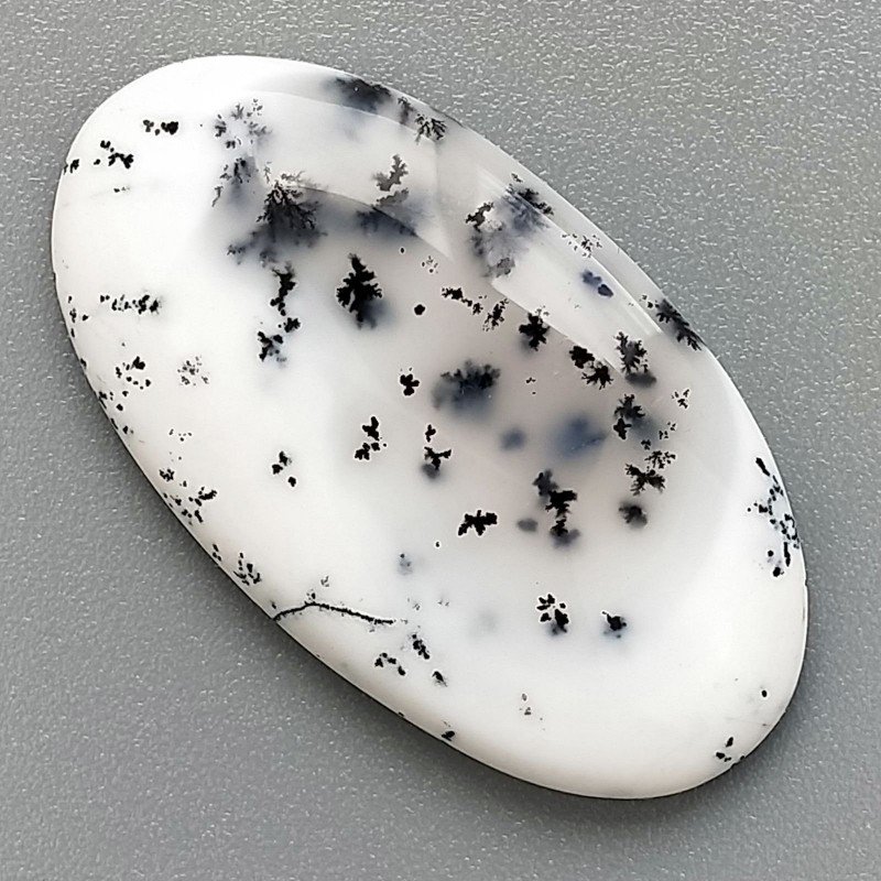 Opale Dendritico Naturale Forma Ovale Piatto Cabochon Liscio Fatto a Mano 33X18mm 4,00gm 1pz