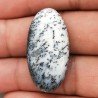 Opale Dendritico Naturale Forma Ovale Piatto Cabochon Liscio Fatto a Mano 33X17mm 5,26gm 1pz