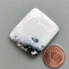 Opale Dendritico Naturale Forma Rettangolare Piatto Cabochon Liscio Fatto a Mano 31X26X5mm 9,88gm 1pz