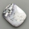 Opale Dendritico Naturale Forma Rettangolare Piatto Cabochon Liscio Fatto a Mano 6X29X8mm 15,24gm 1pz
