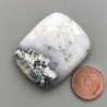 Opale Dendritico Naturale Forma Rettangolare Piatto Cabochon Liscio Fatto a Mano 6X29X8mm 15,24gm 1pz