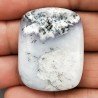 Opale Dendritico Naturale Forma Rettangolare Piatto Cabochon Liscio Fatto a Mano 6X29X8mm 15,24gm 1pz