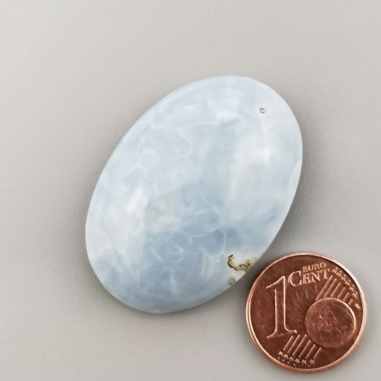 Opale Owyhee Blu Naturale Forma Ovale Piatto Cabochon Liscio Fatto a Mano 35X25X9mm 9,70gm 1pz