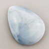 Opale Owyhee Blu Naturale Forma Goccia Piatto Cabochon Liscio Fatto a Mano 35X26X9mm 10,20gm 1pz