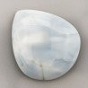 Opale Owyhee Blu Naturale Forma Goccia Piatto Cabochon Liscio Fatto a Mano 35X30X10mm 11,30gm 1pz