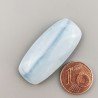 Opale Owyhee Blu Naturale Forma Cuscion Piatto Cabochon Liscio Fatto a Mano 37X17X6mm 5,90gm 1pz