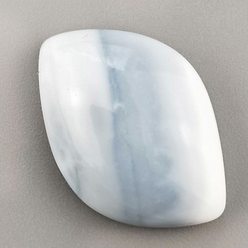 Opale Owyhee Blu Naturale Forma Fantasia Piatto Cabochon Liscio Fatto a Mano 31X21X9mm 6,45gm 1pz