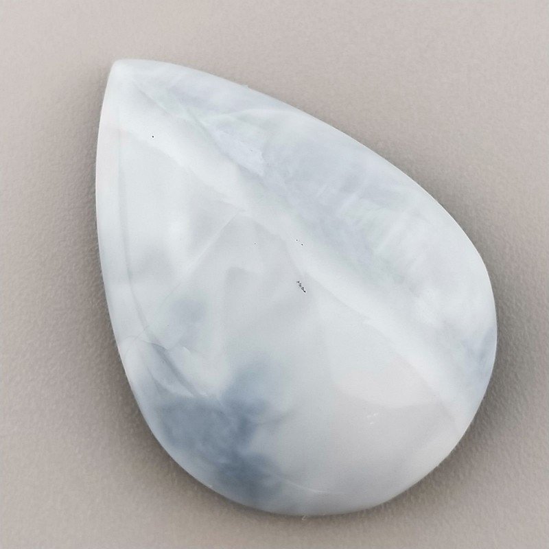 Opale Owyhee Blu Naturale Forma Goccia Piatto Cabochon Liscio Fatto a Mano 35X25X10mm 9,60gm 1pz