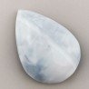 Opale Owyhee Blu Naturale Forma Goccia Piatto Cabochon Liscio Fatto a Mano 35X25X10mm 9,60gm 1pz