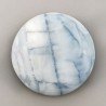 Opale Owyhee Blu Naturale Forma Tondo Piatto Cabochon Liscio Fatto a Mano 35X10mm 15,35gm 1pz