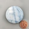 Opale Owyhee Blu Naturale Forma Tondo Piatto Cabochon Liscio Fatto a Mano 35X10mm 15,35gm 1pz