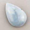 Opale Owyhee Blu Naturale Forma Goccia Piatto Cabochon Liscio Fatto a Mano 30X20X8mm 5,25gm 1pz