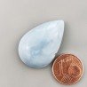 Opale Owyhee Blu Naturale Forma Goccia Piatto Cabochon Liscio Fatto a Mano 30X20X8mm 5,25gm 1pz