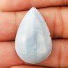 Opale Owyhee Blu Naturale Forma Goccia Piatto Cabochon Liscio Fatto a Mano 30X20X8mm 5,25gm 1pz