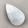 Opale Owyhee Blu Naturale Forma Goccia Piatto Cabochon Liscio Fatto a Mano 24X14X6mm 2,34gm 1pz
