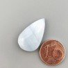 Opale Owyhee Blu Naturale Forma Goccia Piatto Cabochon Liscio Fatto a Mano 24X14X6mm 2,34gm 1pz