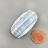 Opale Owyhee Blu Naturale Forma Cuscion Piatto Cabochon Liscio Fatto a Mano 35X19X10mm 9,40gm 1pz
