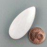 Opale Rosa Naturale Forma Goccia Piatto Cabochon Liscio Fatto a Mano 37X17mm 8.32gm 1pz
